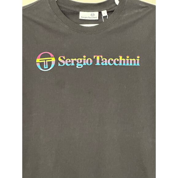 Sergio Tacchini black short sleeves T shirt size Large - Picture 7 of 10